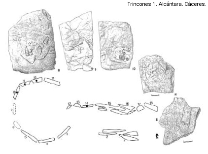 Ortostatos decorados del dolmen Trincones I